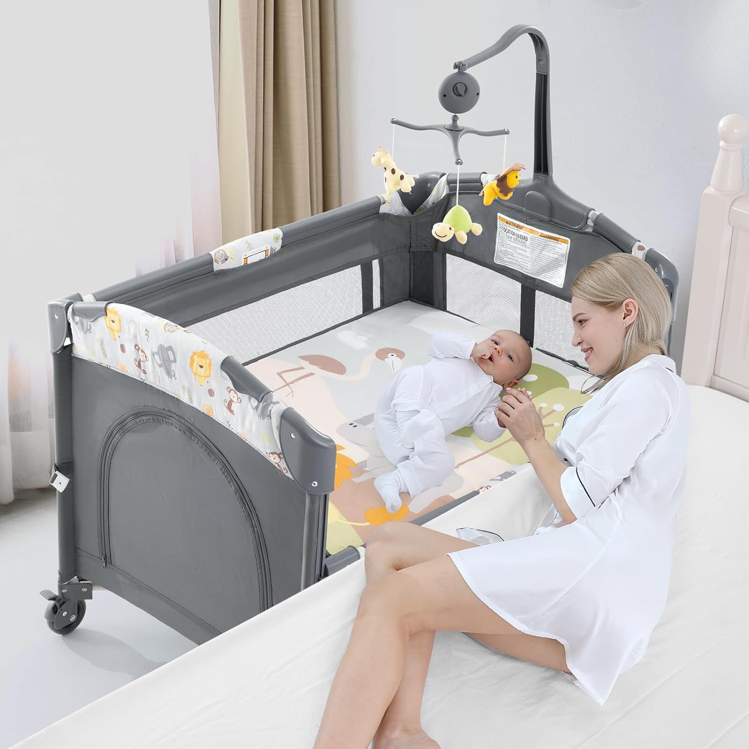 Jaoul 5-in-1 Baby Crib: Portable & Playful Sleep Solution