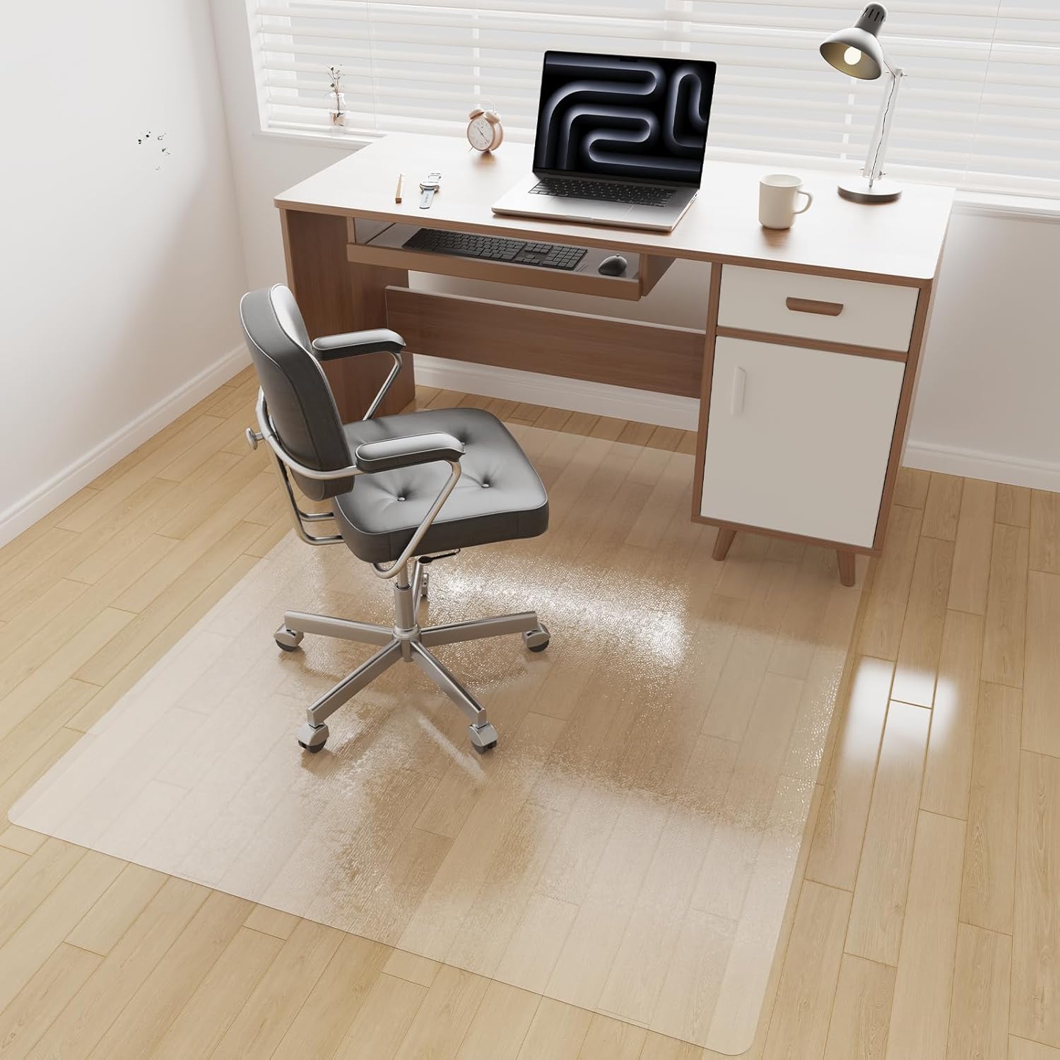 Two-Sided Usable 50 x 60 Hard Floor Chair Mats for Office