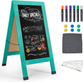 Large Sandwich A-Frame Chalkboard Sign 40 x 20 in Green - Double-Sided