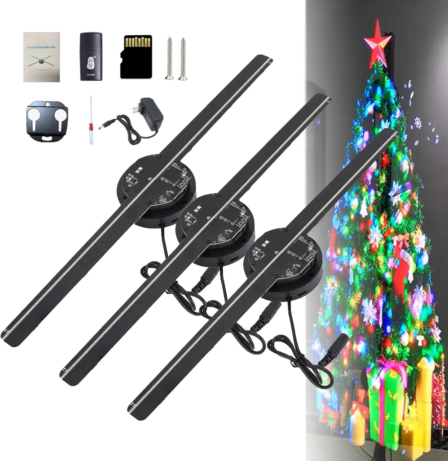 3D Hologram Christmas Tree Display