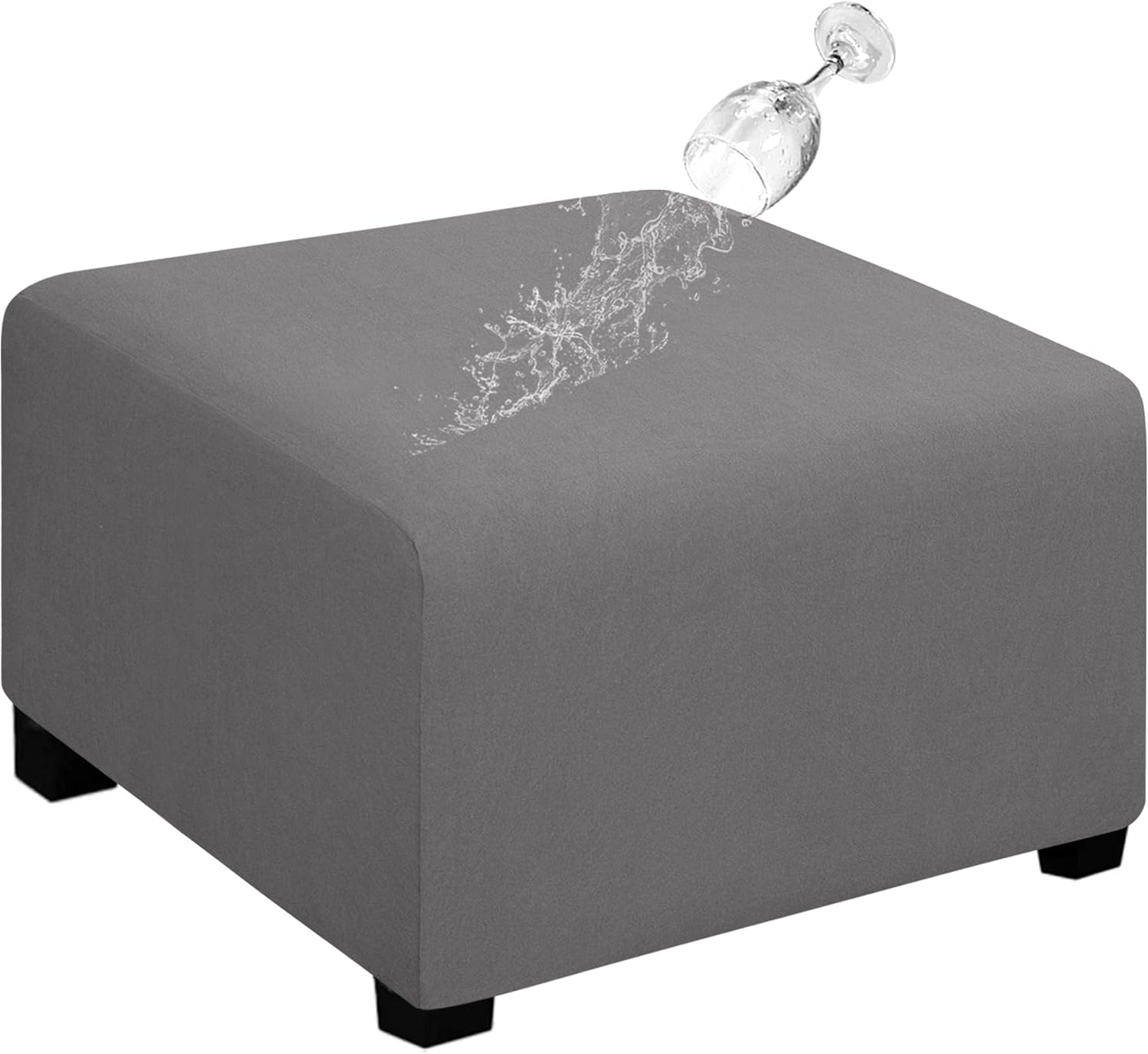 Easy-Going 100% Waterproof Stretch Ottoman Cover for Protection