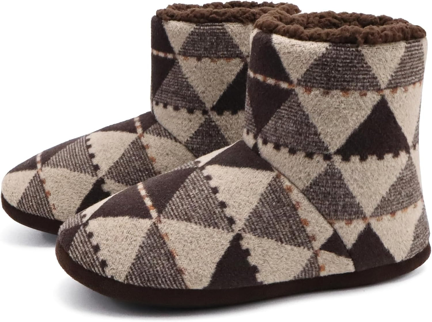 Cozy Memory Foam Slipper Boots for Men with Soft Rubber Sole