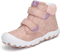 Unisex-Child Ankle Hiking Boots with Double Hook and Loop - Easy On