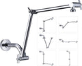 18 in Shower Head Extension Arm with Lock Joint - Solid Brass Extender