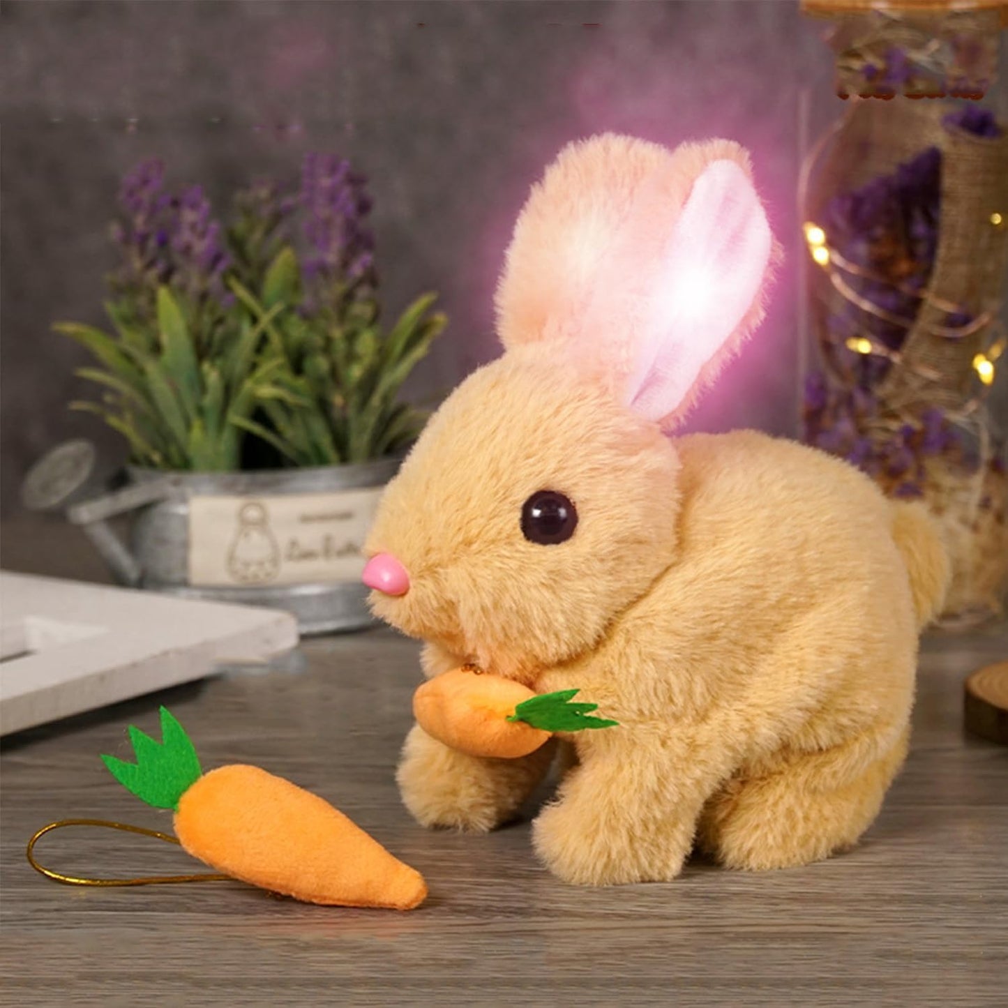 Interactive Bunny Toy - Jumping Ears & Light-up Fun