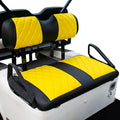 Golf Cart Diamond Seat Covers Kit for EZGO TXT RXV - Yellow Black