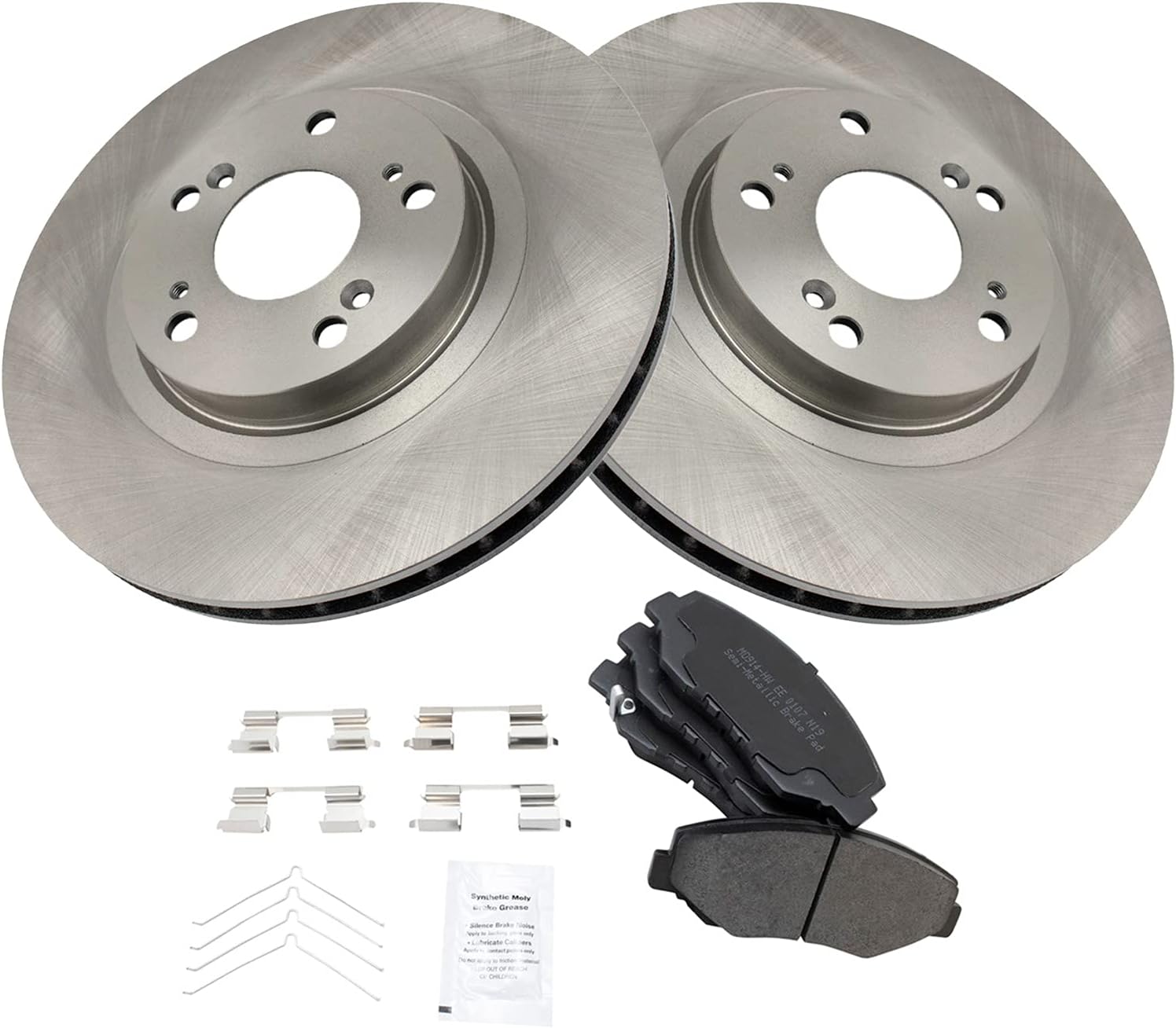 TRQ Front Brake Pad & Rotor Kit for 2005-2006 Honda CR-V