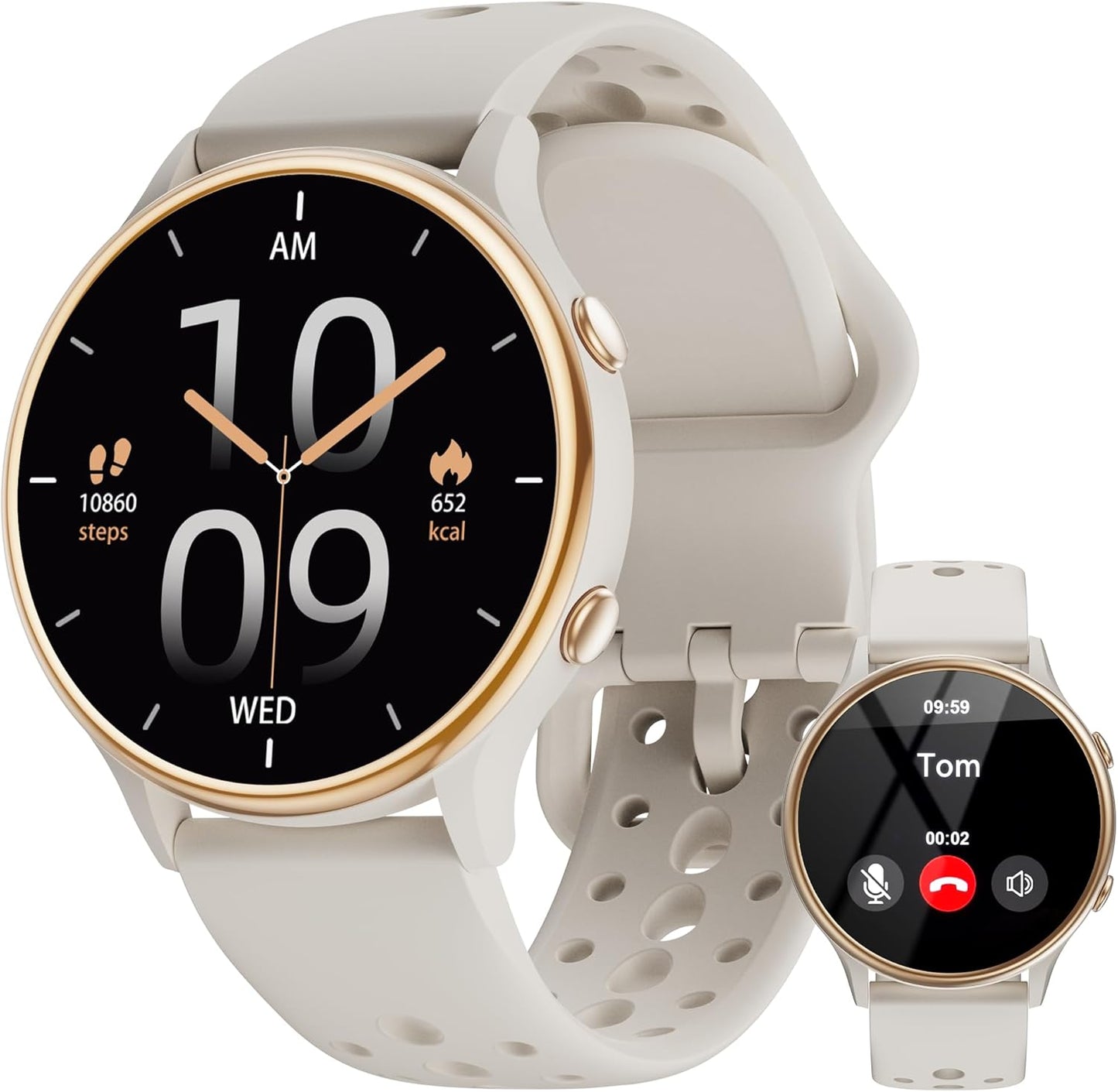 KEEPONFIT Women's Smart Watch, Heart Rate & SpO2 Monitor, IP67 Waterproof