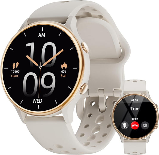 KEEPONFIT Women's Smart Watch, Heart Rate & SpO2 Monitor, IP67 Waterproof