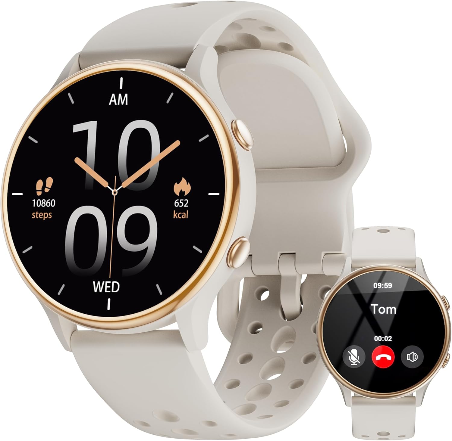 KEEPONFIT Smart Watch - Heart Rate & SpO2 Monitor, Waterproof, Android & iPhone Compatible