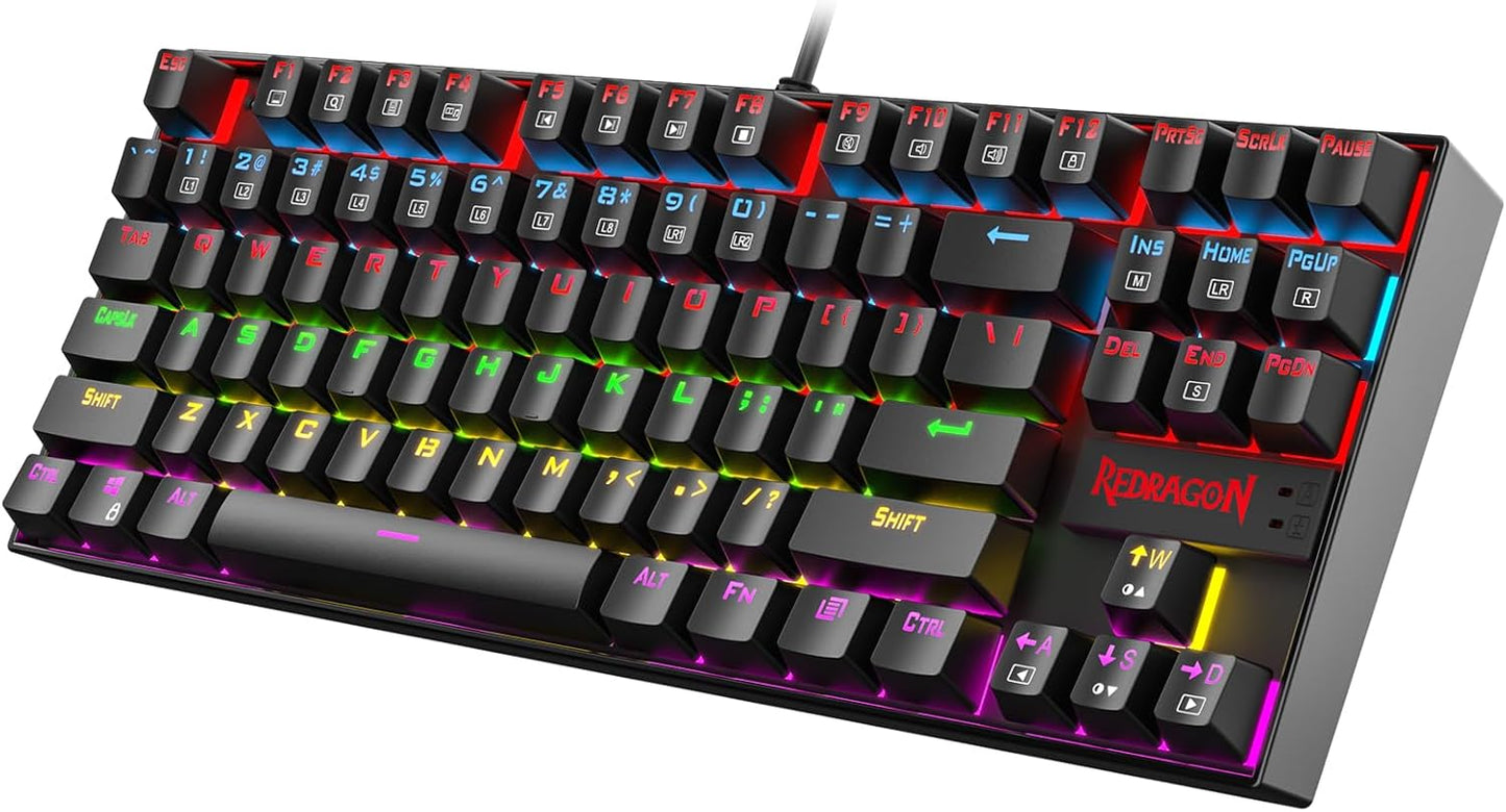 Redragon K552 Mechanical Keyboard - Red Switches, Anti-Ghosting, Metal Rim