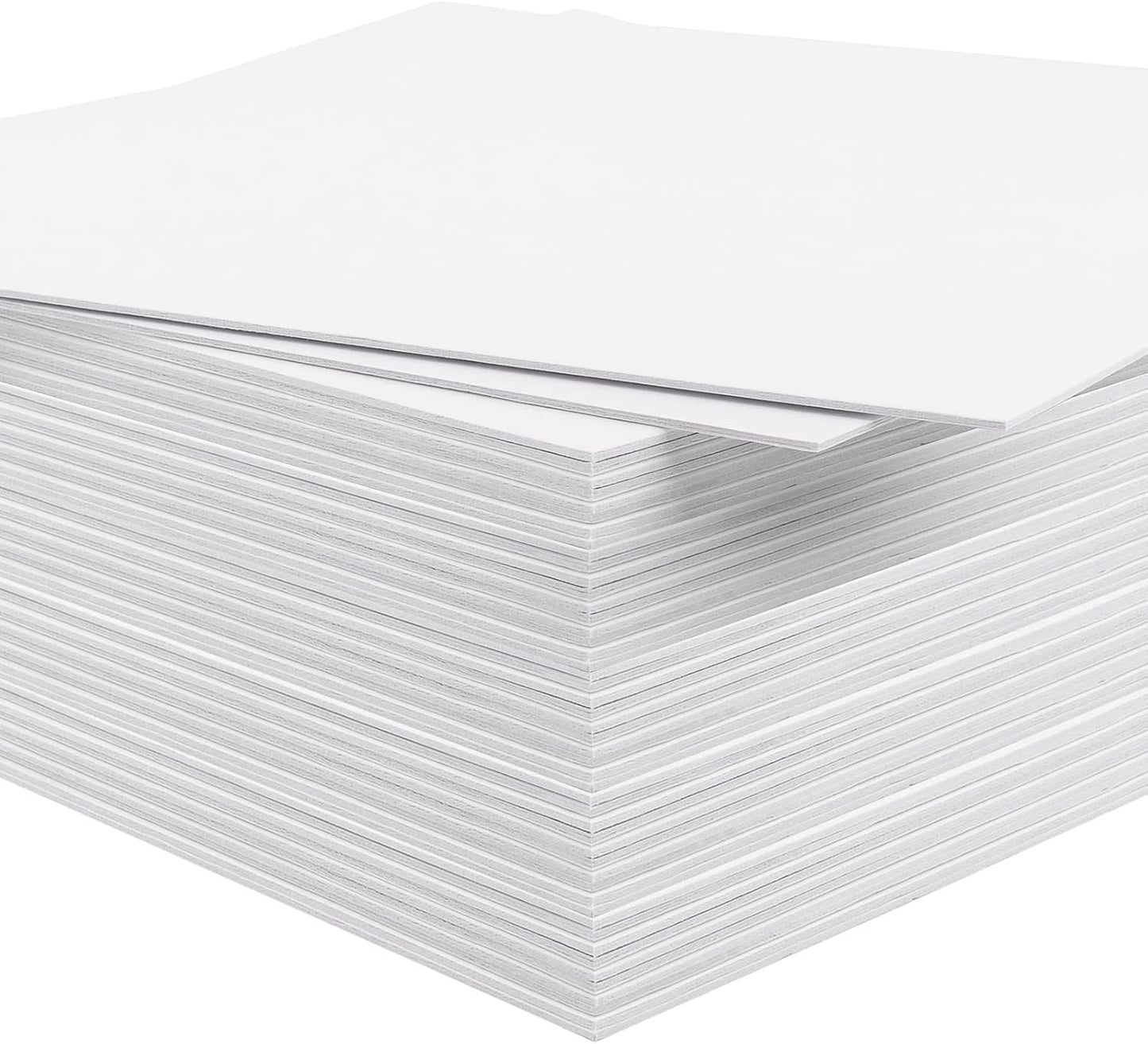 Mat Board Center 50 Pack of 8x10 Uncut White Mat Boards