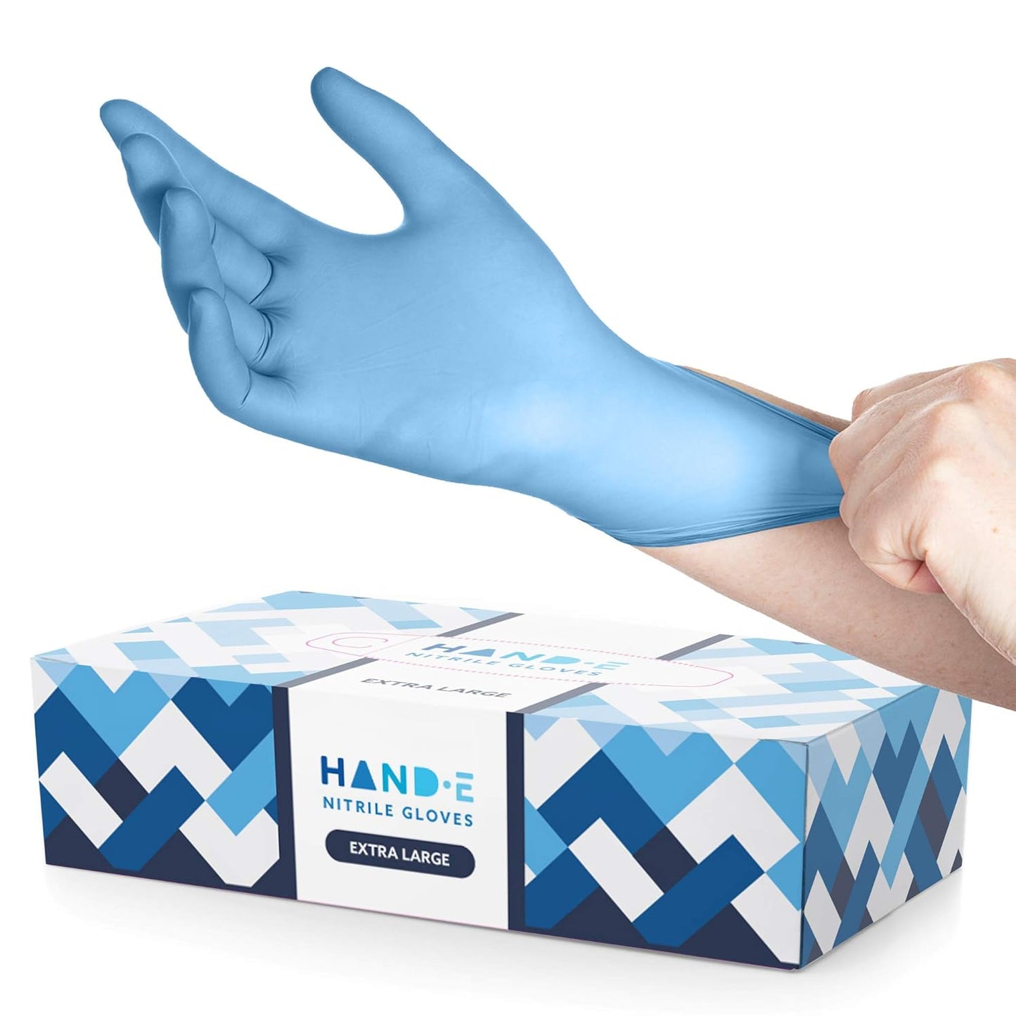 100 XL Blue Nitrile Gloves - Latex-Free, Powder-Free, Food-Safe