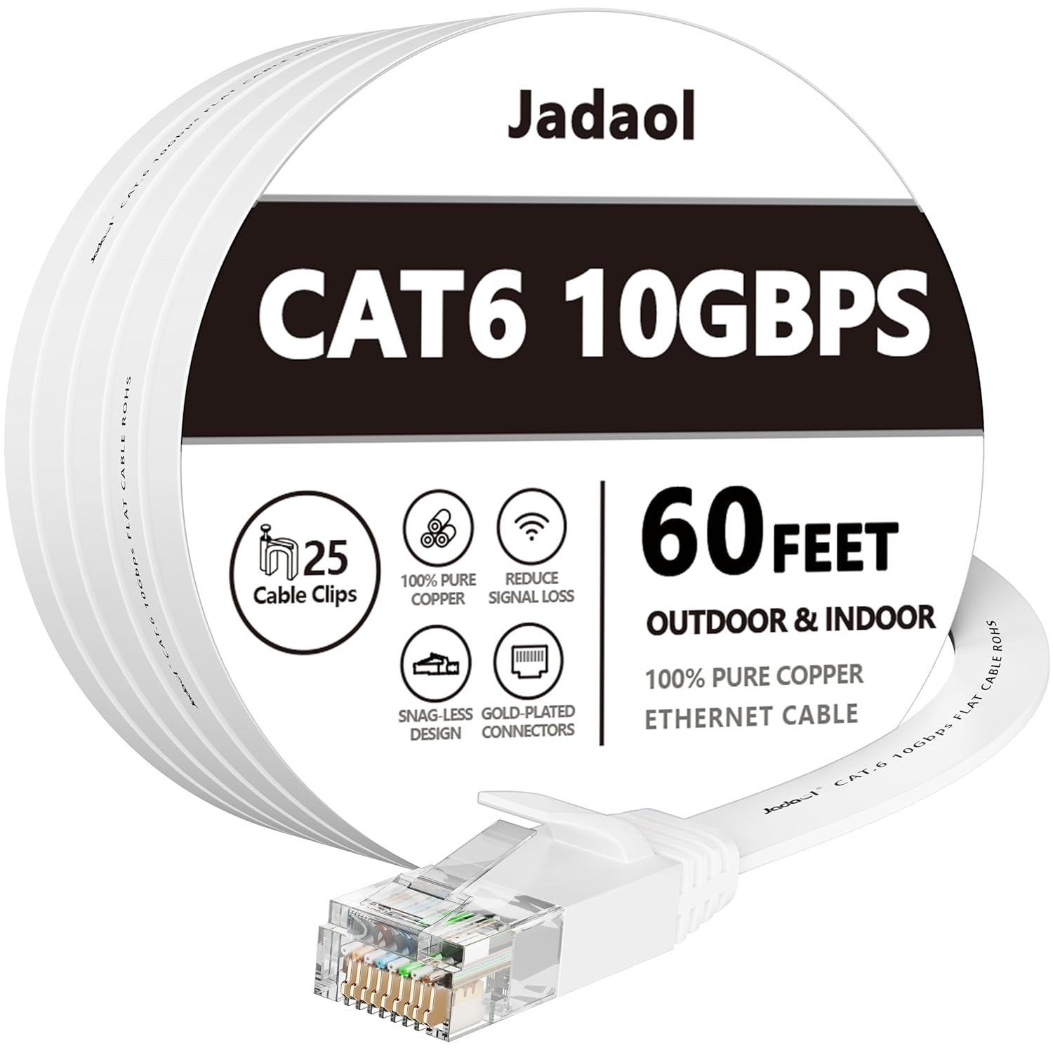 High-Speed 60ft Cat 6 Ethernet Cable by Jadaol