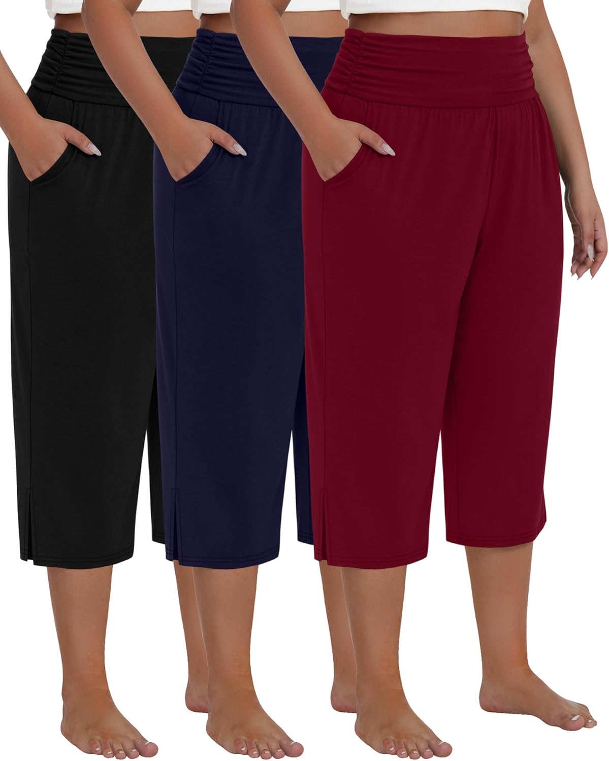 Neer Women's Plus Size Cotton Capri Pants for Comfort and Style