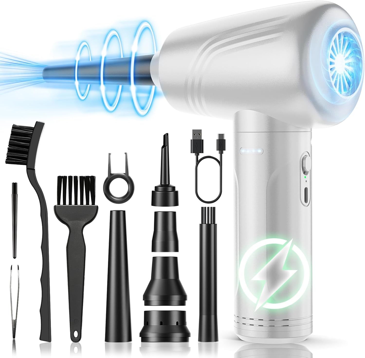 11-in-1 Compressed Air Duster for Powerful Cleaning Tasks