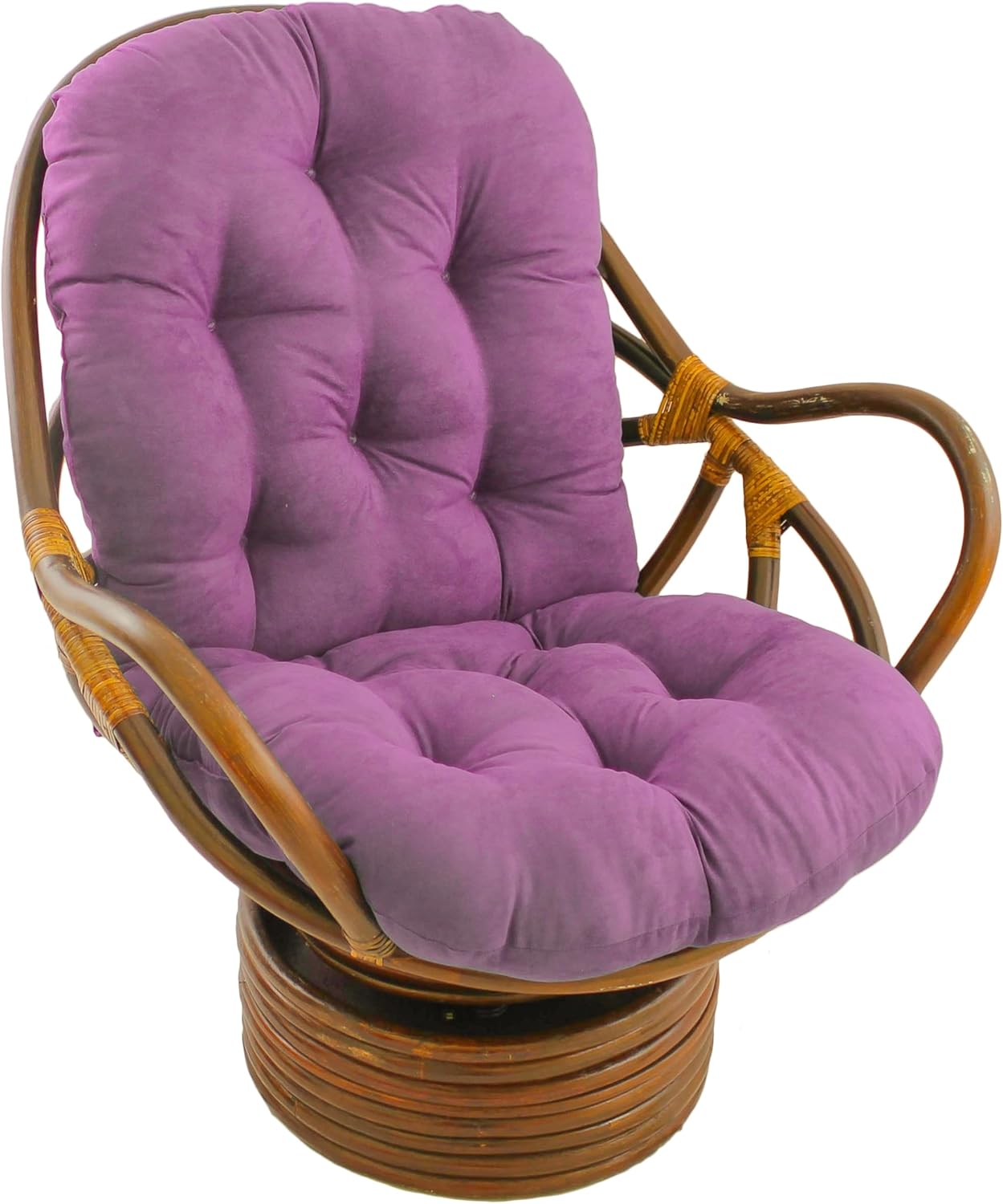 Blazing Needles 48in Microsuede Rocker Cushion in Ultra Violet
