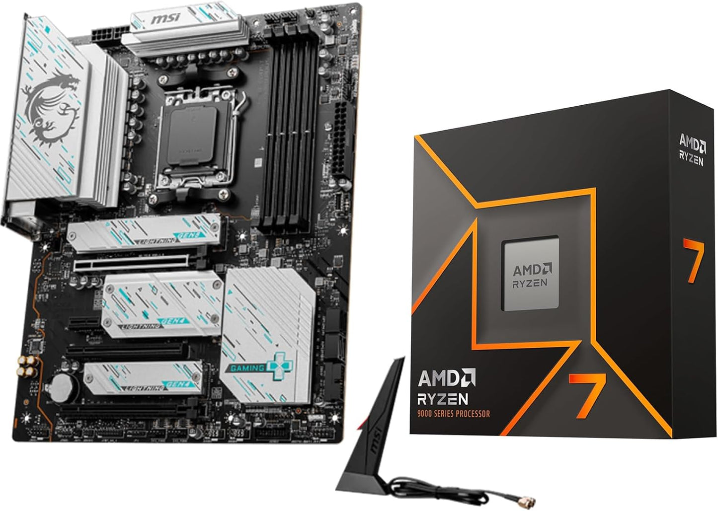 Powerful AMD Ryzen 7 9700X CPU with X670E Gaming Plus Motherboard