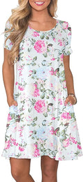 Comfortable Women's T Shirt Dress with Pockets for Summer Style