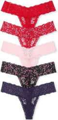 Women's Lace Thong Underwear Multi Pack (5 Pack) - Supersoft Lace