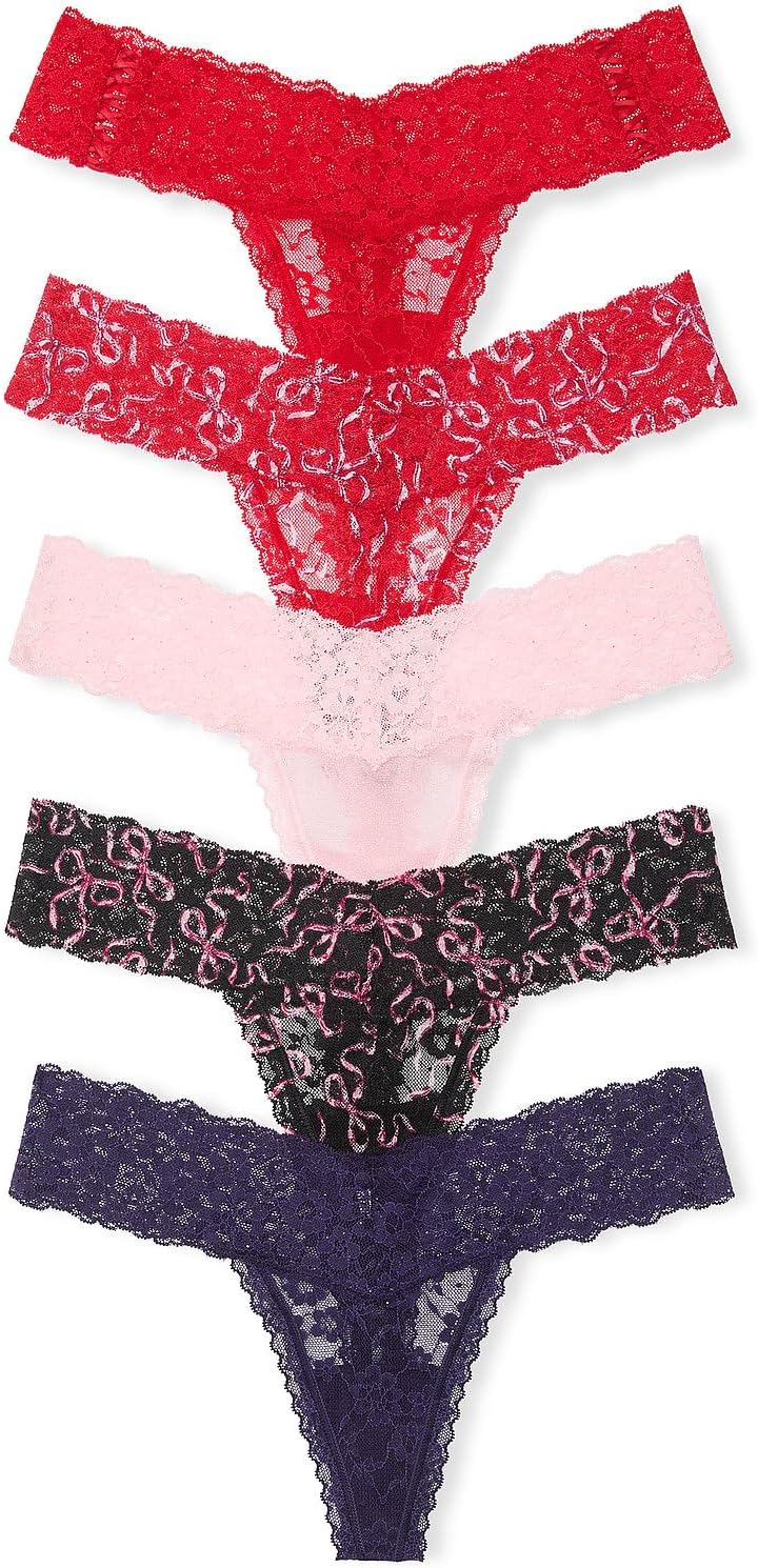 Victoria's Secret Women's Lace Thong Underwear for Comfort