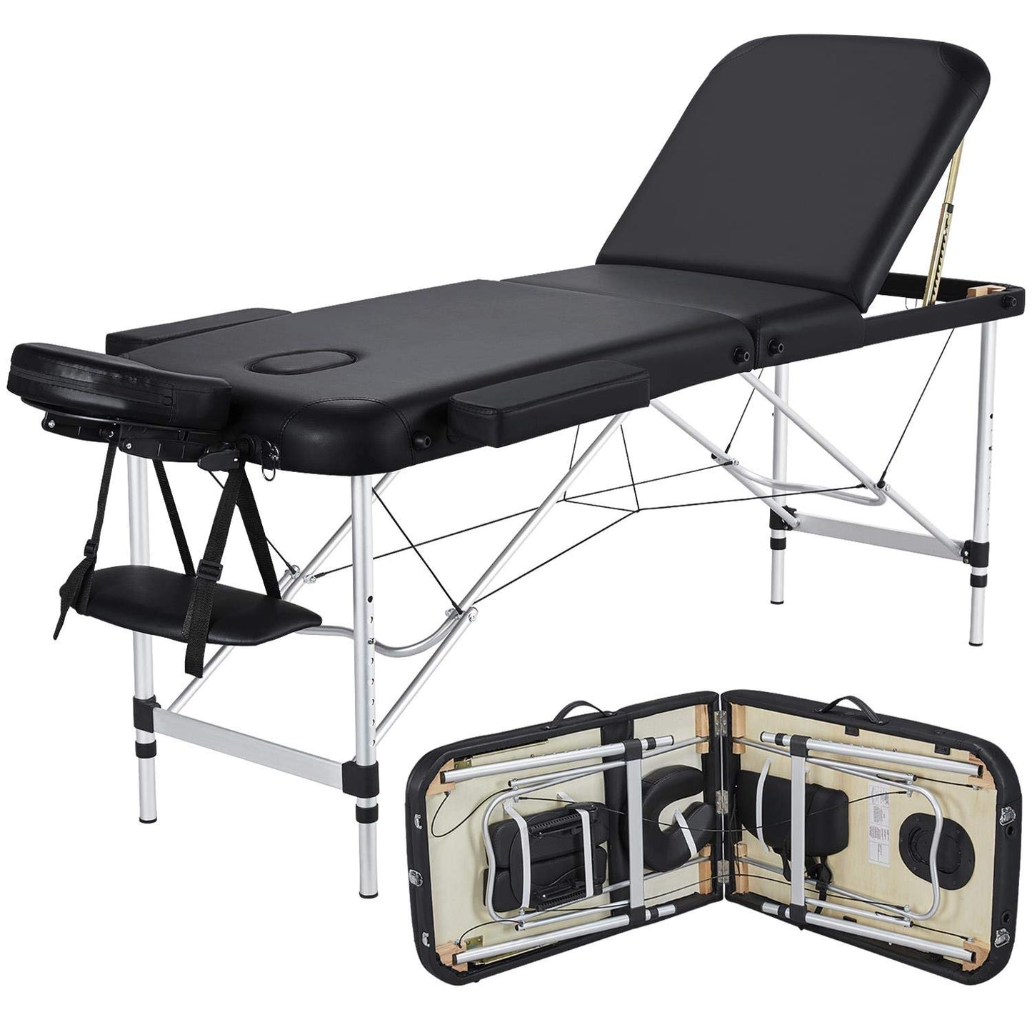 Yaheetech Portable Massage Table: Adjustable & Foldable