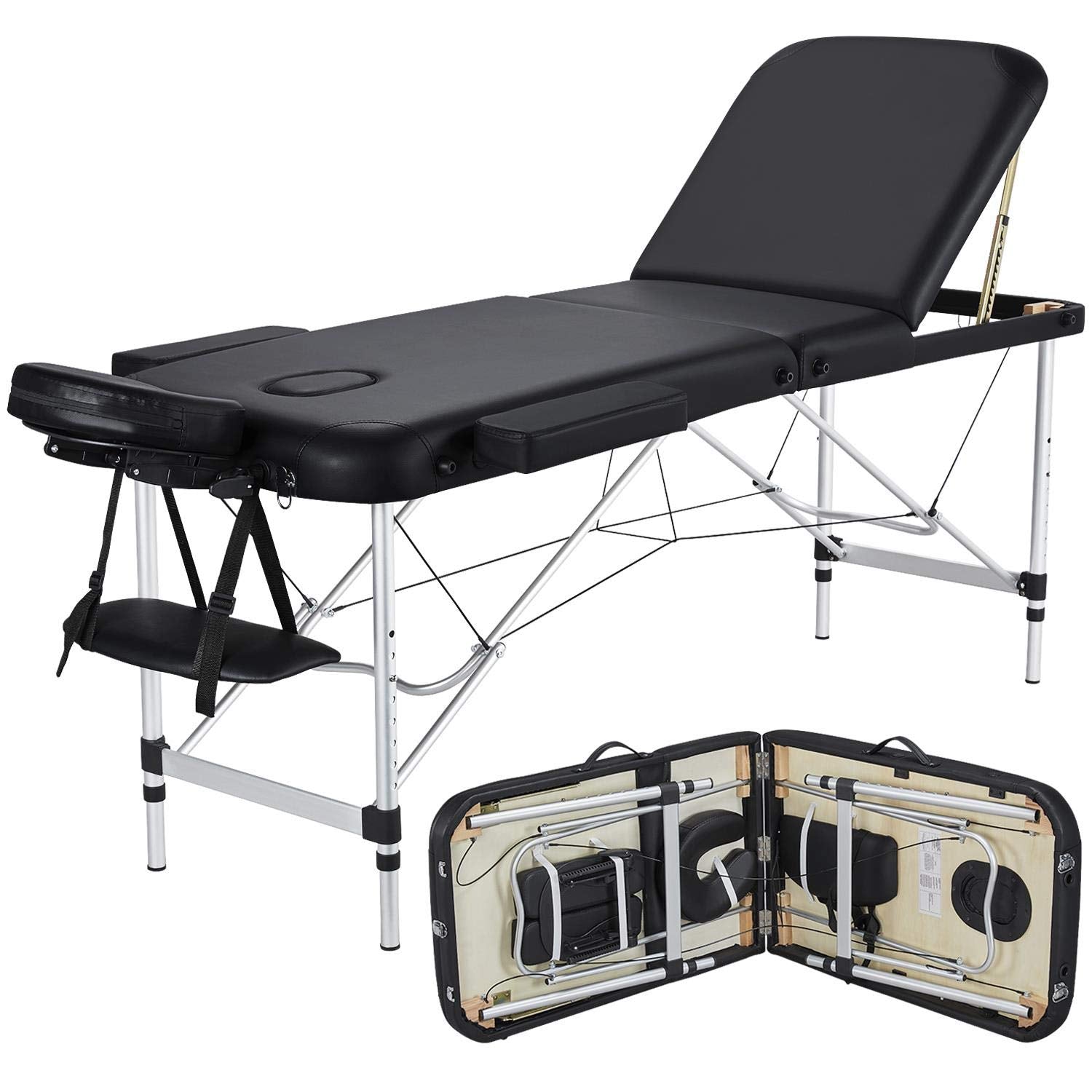 Yaheetech Portable Massage Table: Adjustable & Foldable