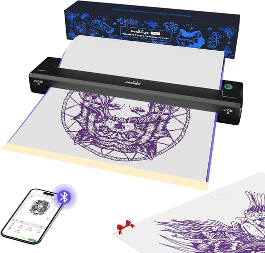 P90 Wireless Tattoo Printer - Easy Setup, Free Stencil Paper!