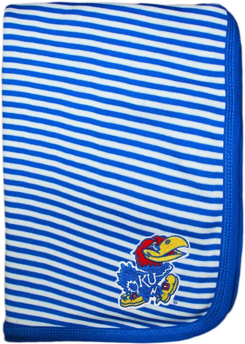 Kansas Jayhawk Striped Baby and Toddler Blanket for Comfort