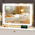 Makeup Vanity Mirror with Lights Square Gold 20in x 26in - Dimmable