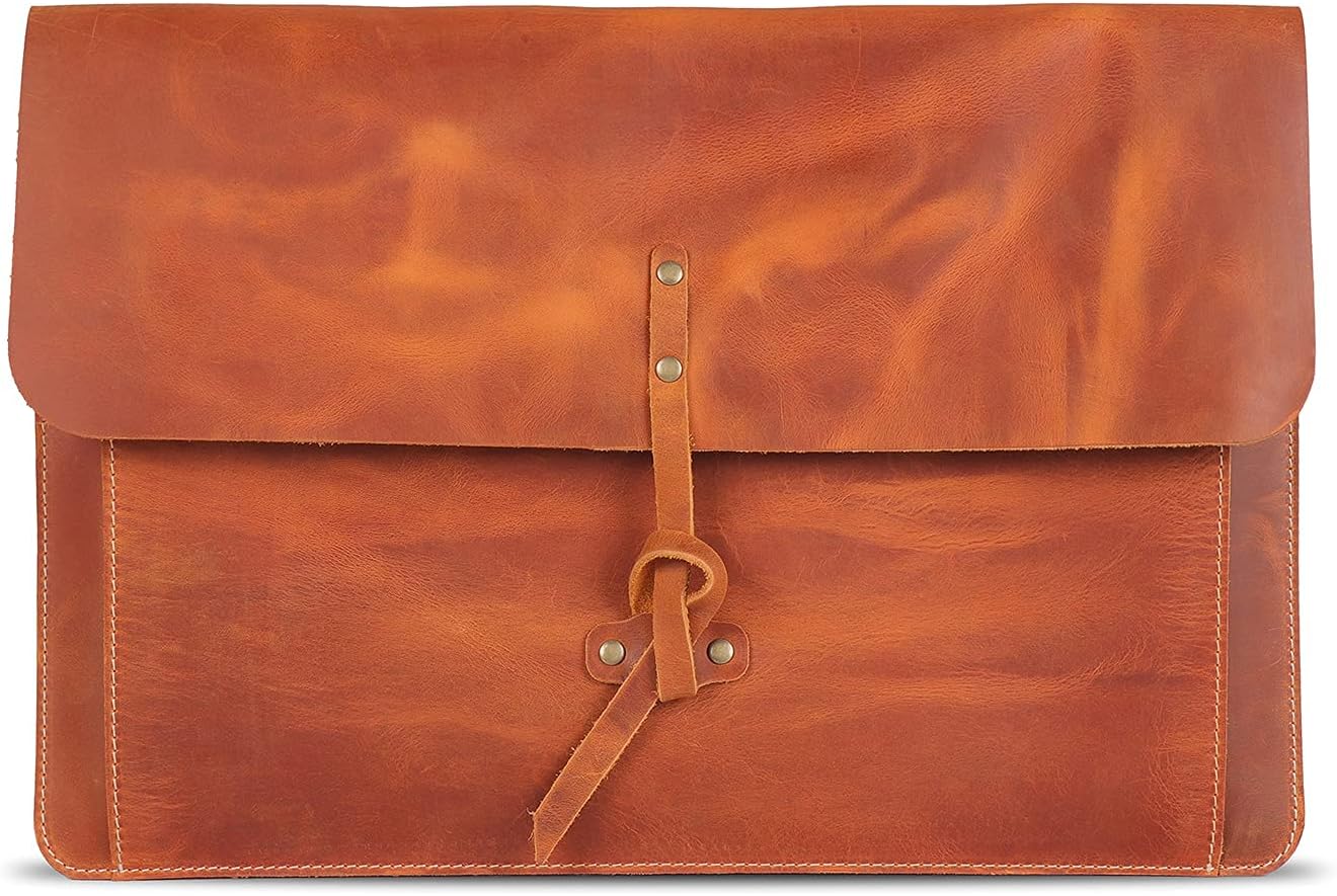 Real Grain Leather MacBook Pro Case for 15 and 16 Inch Models