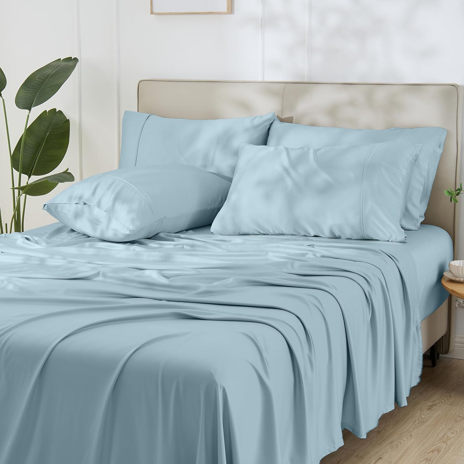 GOKOTTA King Size Sheets Set - Silky Soft Bamboo Cooling Sheets