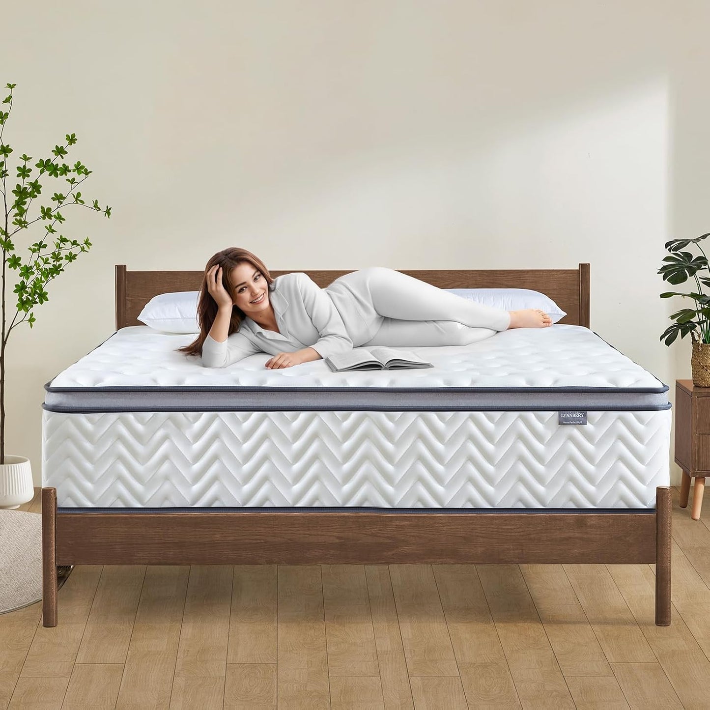 Queen Mattress 12 Inch Hybrid with Memory Foam for Comfort
