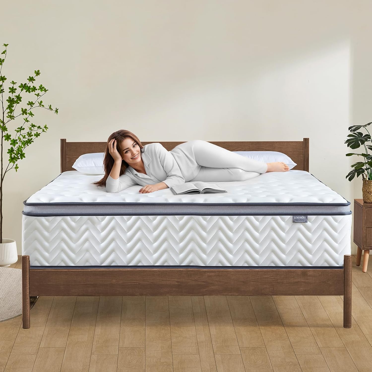 Queen Mattress 12 Inch Hybrid with Memory Foam for Comfort