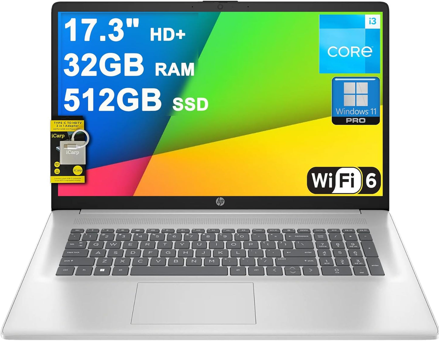 HP 17 Business Laptop with 32GB RAM and 512GB SSD Storage