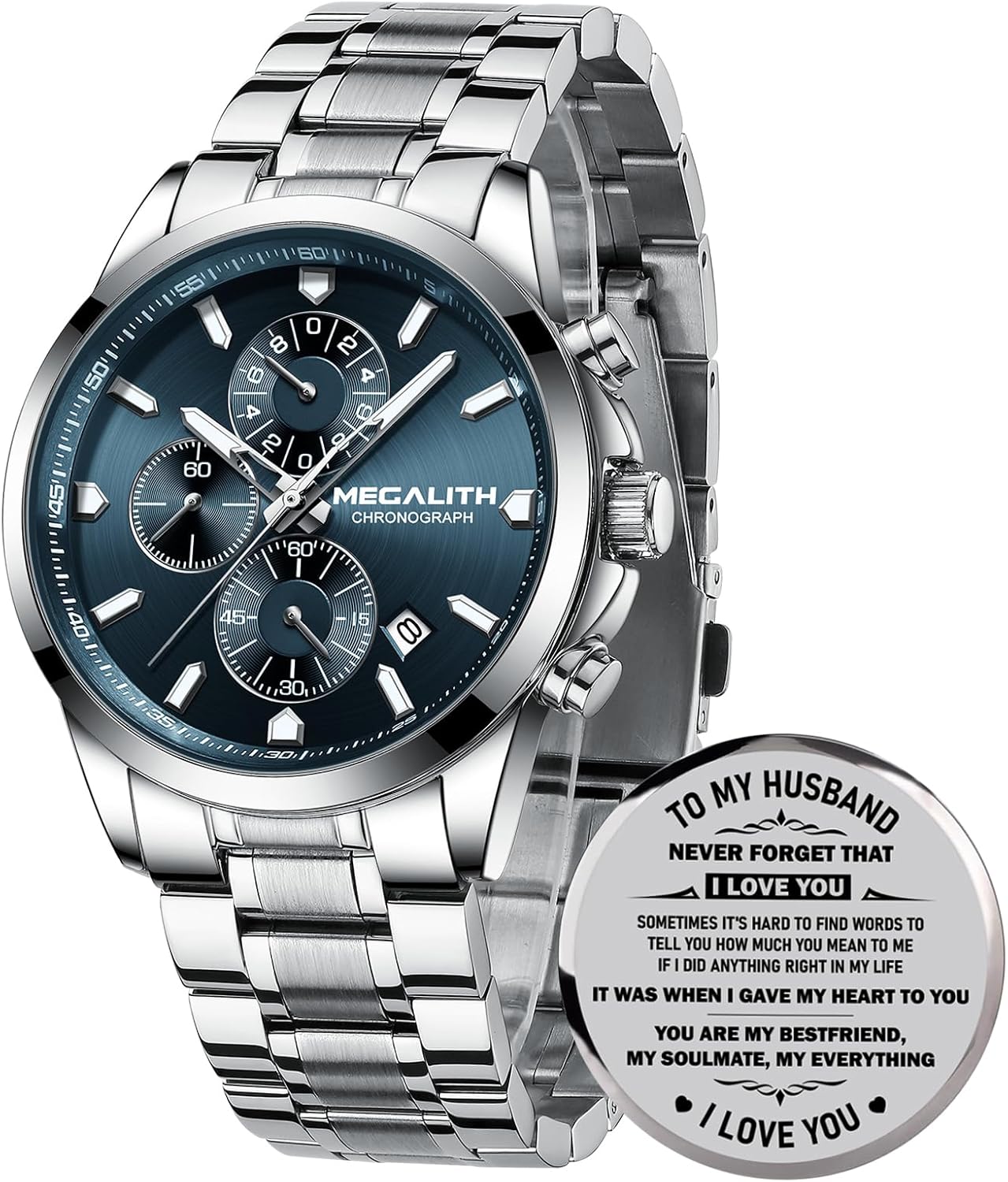 MEGALITH Luxury Chronograph Watch for Men - Stylish & Waterproof