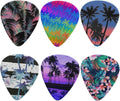 Hawaiian Palm Tree Guitar Picks 6 Pack - Thin, Medium, Heavy Variety