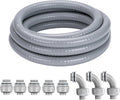 1 Inch 25 FT Liquid-Tight Conduit and Connector Kit - Flexible