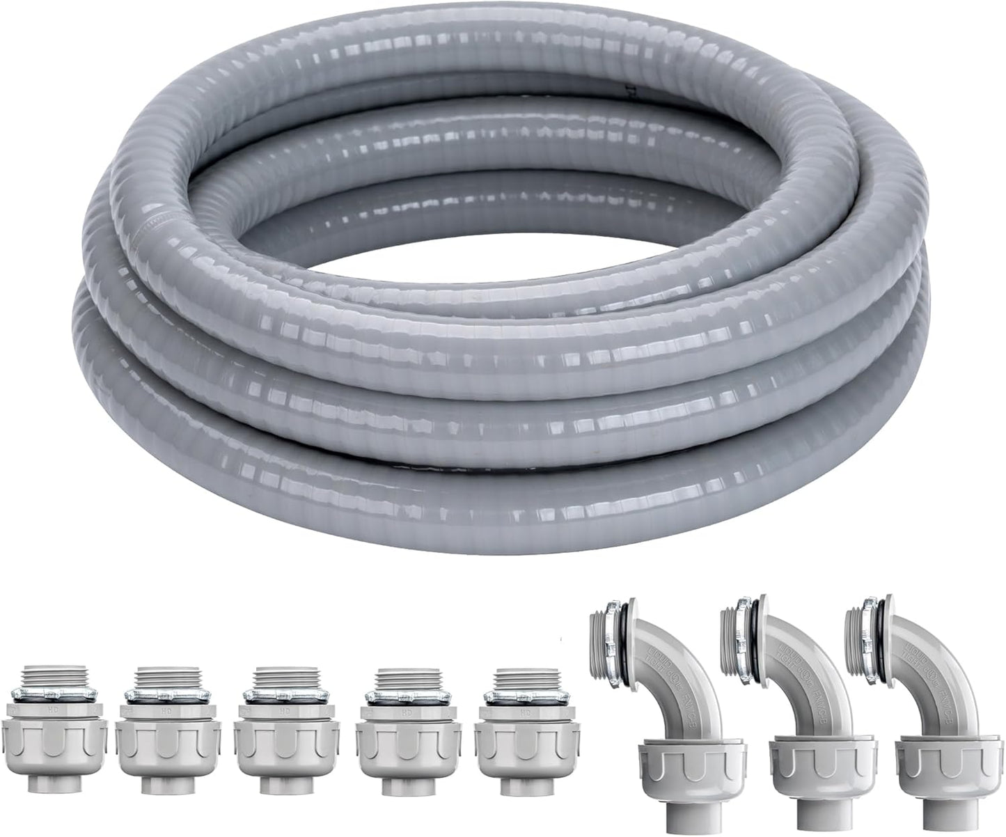 1 Inch 25 FT Liquid-Tight Conduit Kit for Electrical Wiring