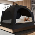 Portable Privacy Bed Tent - 80% Blackout - 2 Doors - Phone & Pad Holders