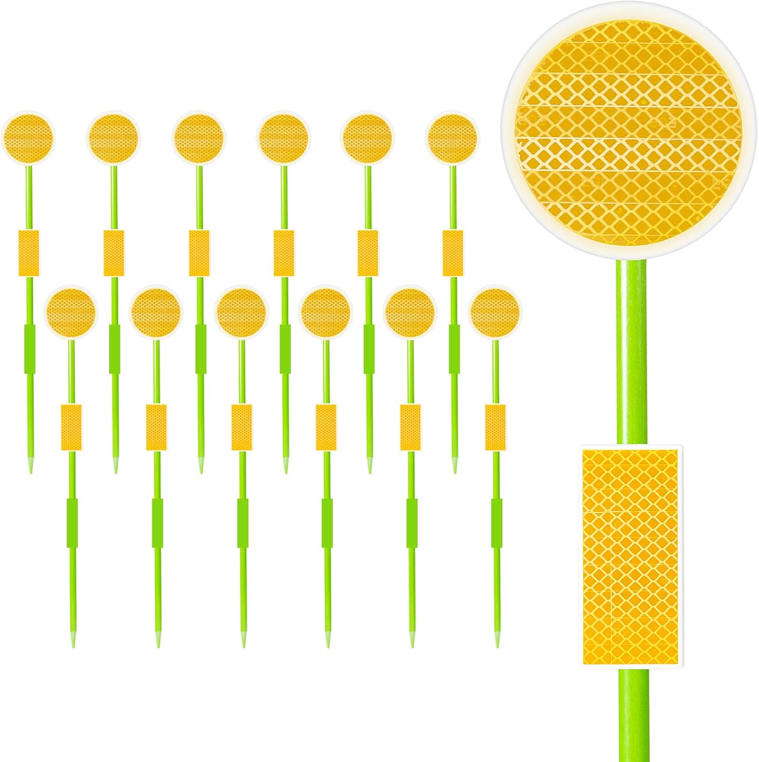 12Pcs Driveway Markers Reflectors for Enhanced Visibility