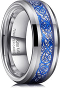 King Will Men's Dragon Celtic Tungsten Ring - Durable Comfort Fit band