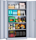 Metal Garage Storage Cabinet with Lock, 72in - Secure Steel Storage