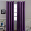 Yakamok Purple Blackout Curtains for Room Darkening and Insulation
