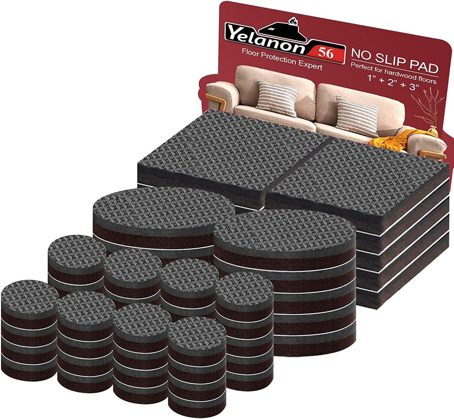 Yelanon Non Slip Furniture Pads - Keep Furniture Safe