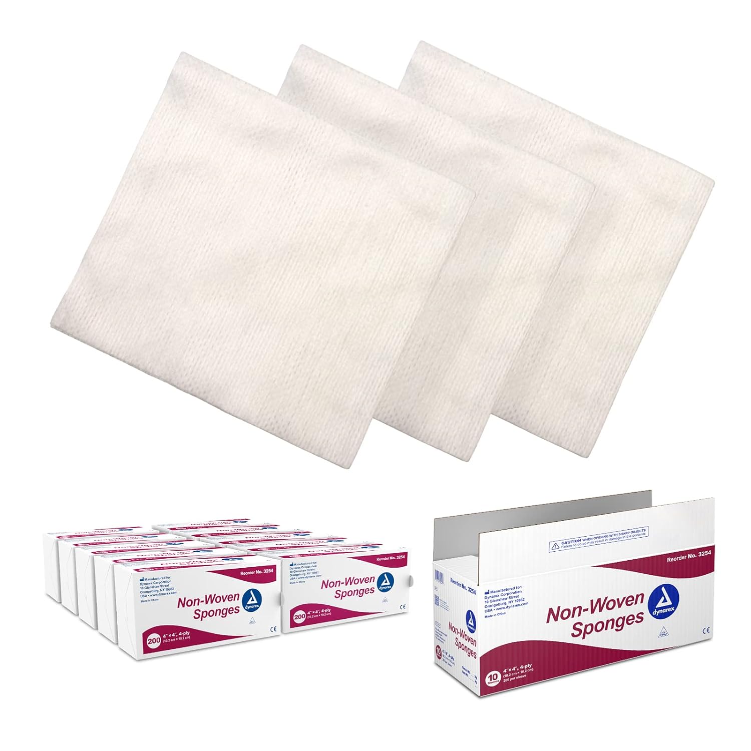 Dynarex Non-Woven Sponges for Wound Care and Cleaning Needs