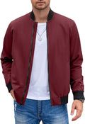 Men Bomber Jacket Lightweight Windbreaker - Casual Softshell Coat