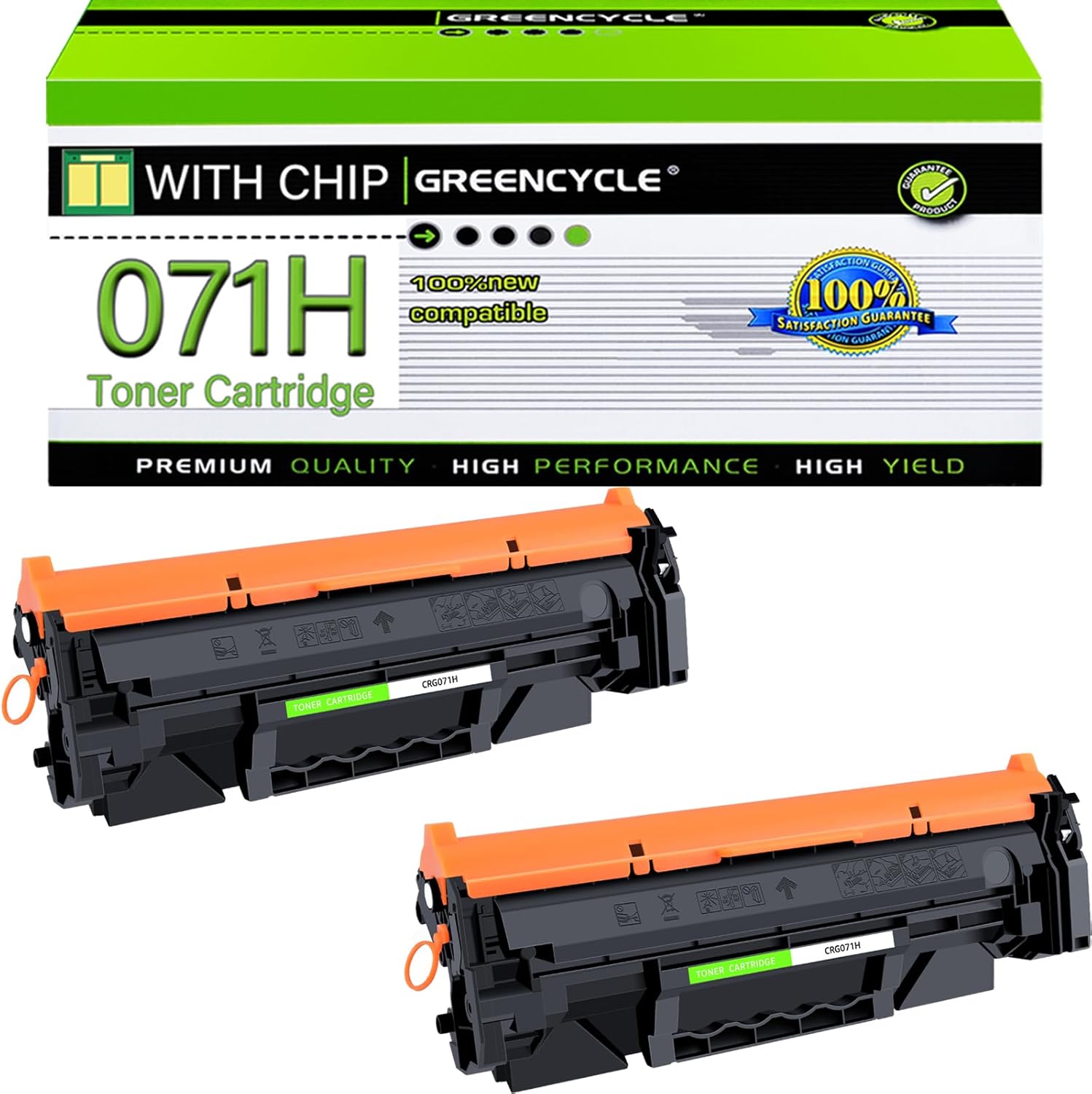 GREENCYCLE 071H Compatible Black Toner Cartridge for Canon Printers