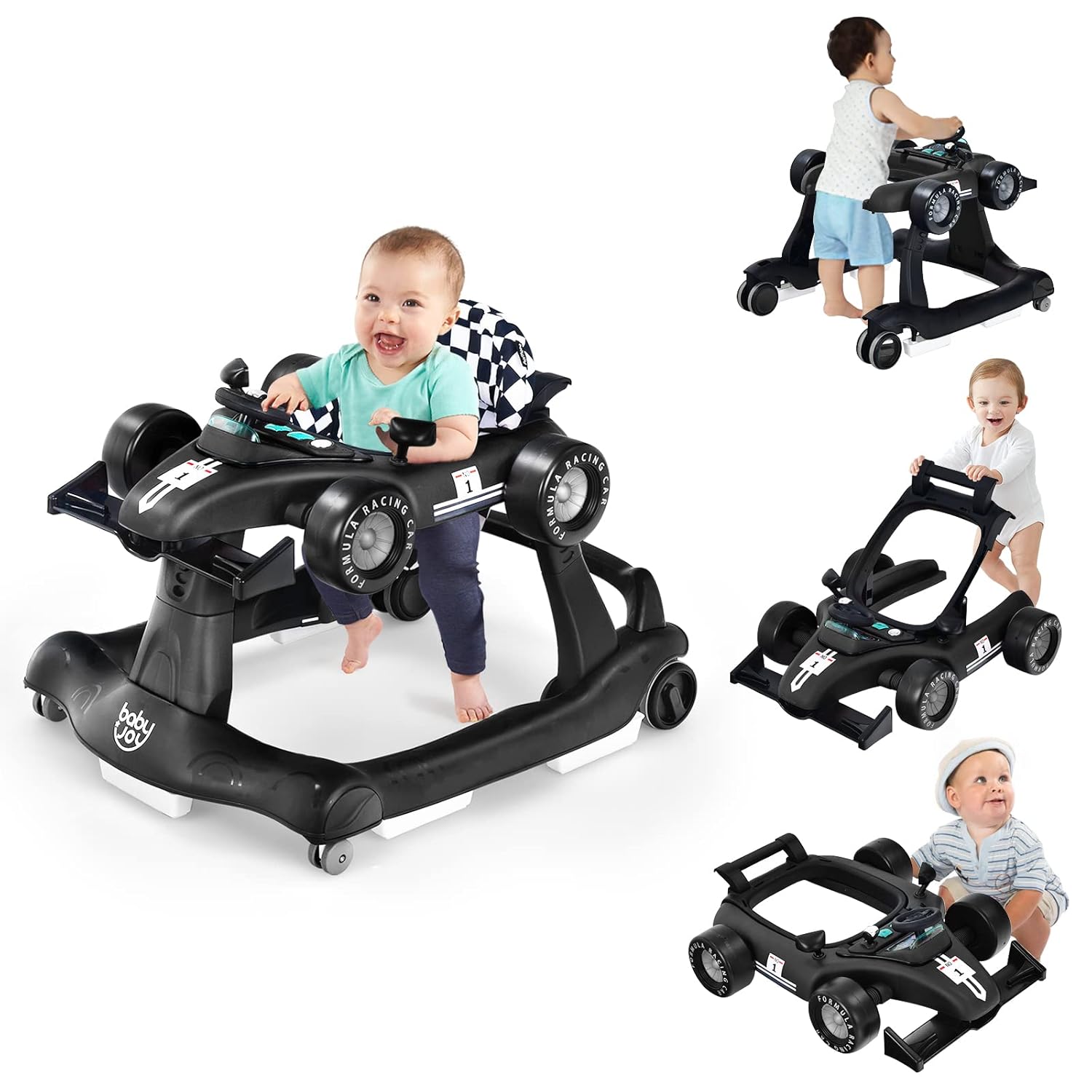 Foldable 4-in-1 Baby Walker - Height & Speed Control | Music & Lights