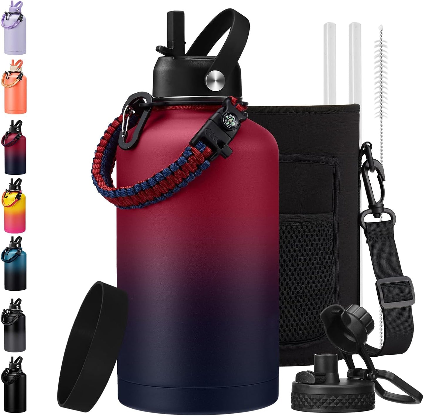 1 Gallon Insulated Water Jug with Straw - Perfect for Adventures